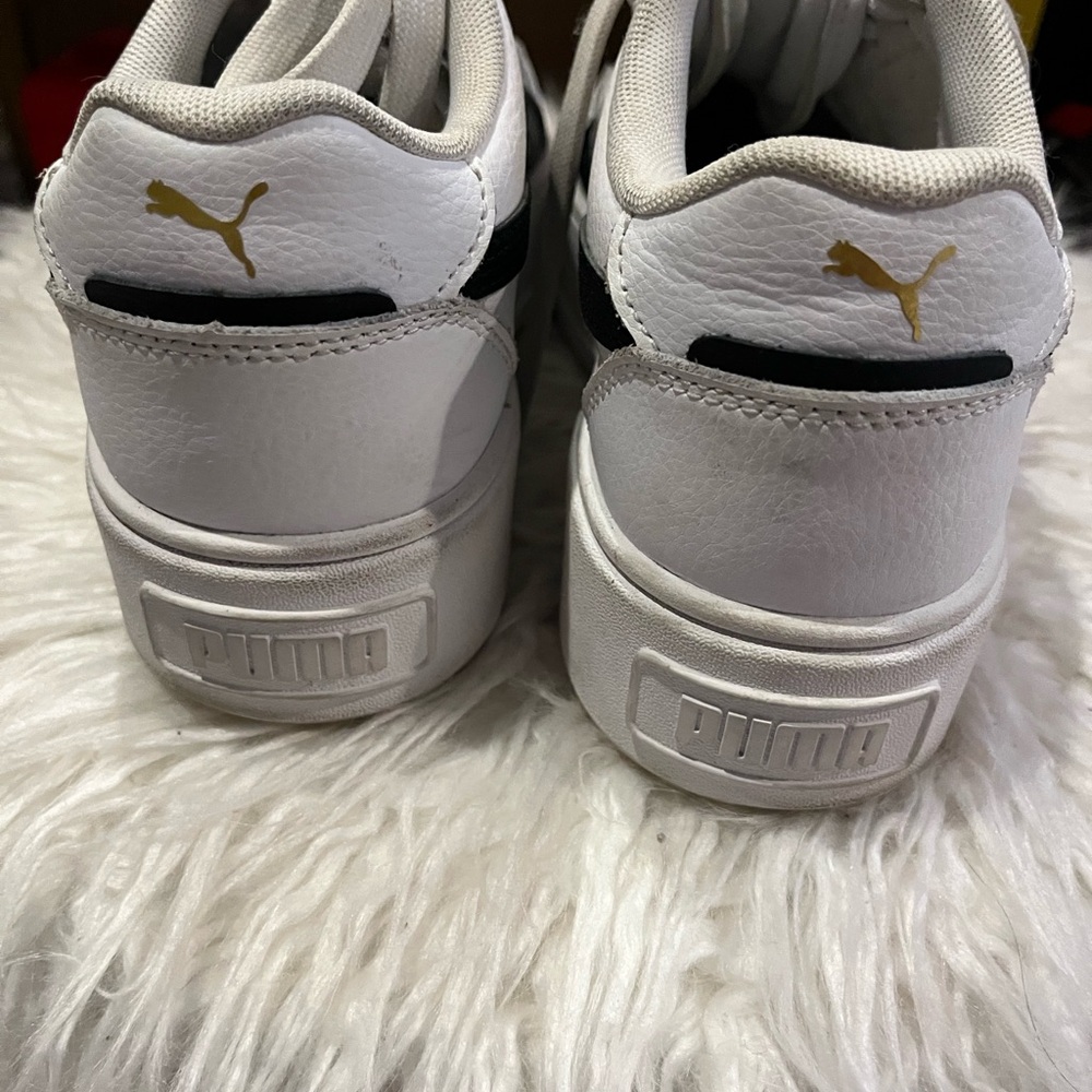 Puma Classic White and Black Shoes